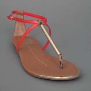 DV Dolce Vita Archer leather sandals-red & leopard